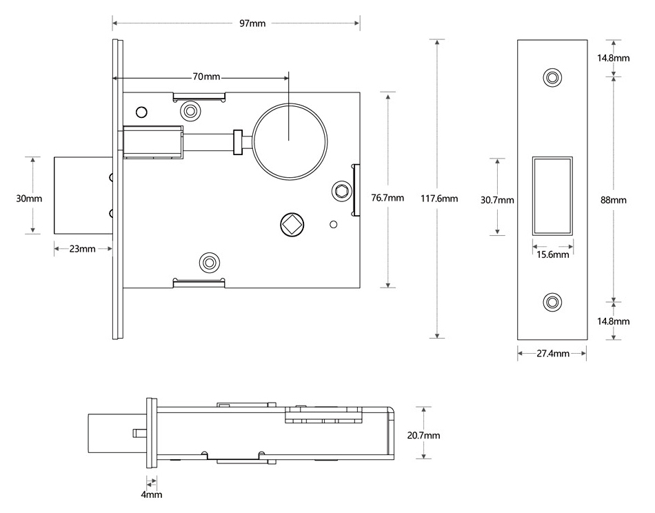 077701 ANSI G1 Deadbolt